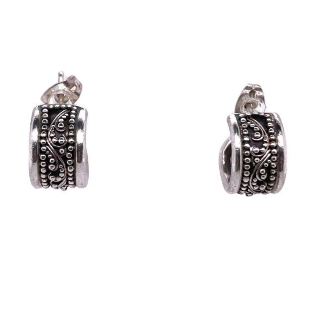 Lois Hill Sterling Silver Small Scroll Hoops